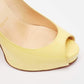 Original Christian Louboutin Yellow Patent Leather Very Prive Pumps Size 37.5