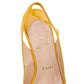 Original Christian Louboutin Yellow Patent Leather Peep Toe Platform Slingback Sandals Size 36