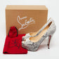 Original Christian Louboutin Grey/White Python Altadama Peep Toe Platform Pumps Size 37