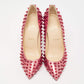 Original Christian Louboutin Two-Tone Metallic Leather Pigalle Spikes Pumps Size 38.5