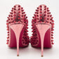 Original Christian Louboutin Two-Tone Metallic Leather Pigalle Spikes Pumps Size 38.5