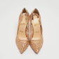 Original Christian Louboutin Rose Gold Lace and Mesh Follies Pumps Size 39