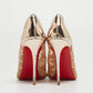 Original Christian Louboutin Rose Gold Lace and Mesh Follies Pumps Size 39