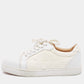 Original Christian Louboutin White Fabric And Leather Vieira Orlato Trainers Sneakers Size 36.5