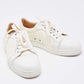 Original Christian Louboutin White Fabric And Leather Vieira Orlato Trainers Sneakers Size 36.5