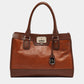 Original Cole Haan Brown Leather Vintage Valise Novelty Kendra Tote