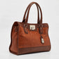 Original Cole Haan Brown Leather Vintage Valise Novelty Kendra Tote