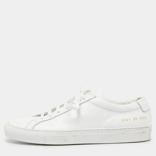 Original Common Projects White Leather Achilles Sneakers Size 39