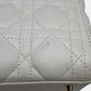 Original Dior  White Lambskin Lady Dior Handbag Size Medium