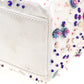 Original Dior White/Lilac Satin Embelished Limited Edition Mini Lady Dior Tote