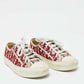 Original Dior Red/White Oblique Canvas Walk'n'Dior Low Top Sneakers Size 38.5