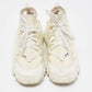 Original Dior White/Cream Leather and Fabric D-Connect Sneakers Size 38