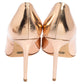 Original Dior Rose Gold Leather Metal Pointed Cap Toe Pumps Size 39