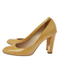 Original Dior Yellow Patent Leather Round Toe Pumps Size 37