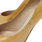 Original Dior Yellow Patent Leather Round Toe Pumps Size 37