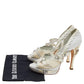 Original Dior White/Cream Python And Patent Leather Ankle Strap Sandals Size 36.5