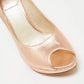 Original Dior Rose Gold Leather Peep toe Platform Pumps Size 35.5