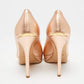 Original Dior Rose Gold Leather Peep toe Platform Pumps Size 35.5