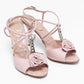 Original Dior Pink Leather Rose Chain Ankle Strap Sandals Size 37