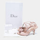 Original Dior Pink Leather Rose Chain Ankle Strap Sandals Size 37