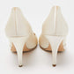 Original Dior Off White Satin Bow Pointed Toe Pumps Size 39.5