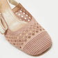 Original Dior Rose Gold Cannage Mesh Moi Slingback Pumps Size 38.5