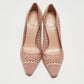 Original Dior Rose Gold Cannage Lurex Fabric Capture Pumps Size 38.5