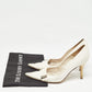 Original Dior White Leather Pointed Toe Pumps Size 38.5