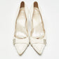 Original Dior White Leather Pointed Toe Pumps Size 38.5