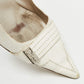 Original Dior White Leather Pointed Toe Pumps Size 38.5