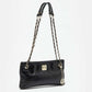 Original DKNY Black Croc Embossed Leather Shoulder Bag