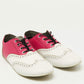 Original Dolce & Gabbana Pink/White Brogue Leather Oxford Sneakers Size 36