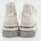 Original Fendi White Canvas High Top Sneakers Size 39