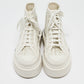 Original Fendi White Canvas High Top Sneakers Size 39