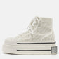 Original Fendi White Canvas High Top Sneakers Size 39