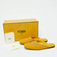 Original Fendi Yellow Neoprene FFreedom Mules Size 37