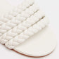 Original Gianvito Rossi White Braided Leather Slide Flats Size 38.5 (Never Used)