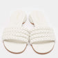 Original Gianvito Rossi White Braided Leather Slide Flats Size 38.5 (Never Used)