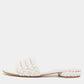 Original Gianvito Rossi White Braided Leather Slide Flats Size 38.5 (Never Used)