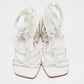 Original Gianvito Rossi White Leather Minas Sandals Size 40.5 (Never Used)