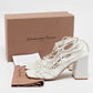 Original Gianvito Rossi White Leather Minas Sandals Size 40.5 (Never Used)