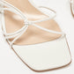 Original Gianvito Rossi White Leather Sylvie Sandals Size 38.5 (Never Used)