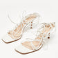 Original Gianvito Rossi White Leather Sylvie Sandals Size 38.5 (Never Used)