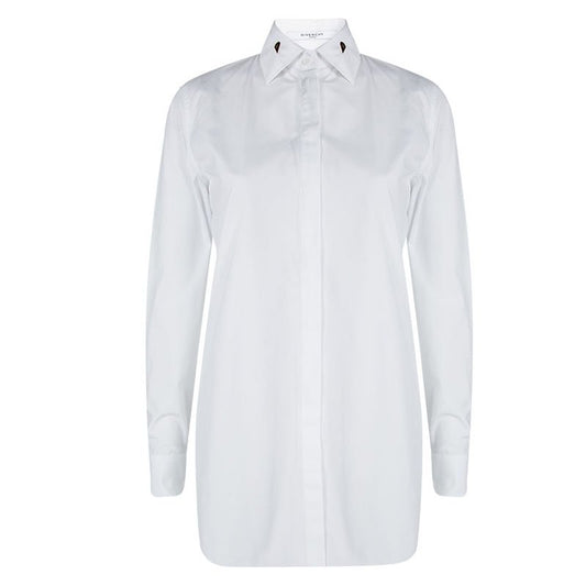 Original Givenchy White Cotton Button Front Long Sleeve Oversized Shirt S