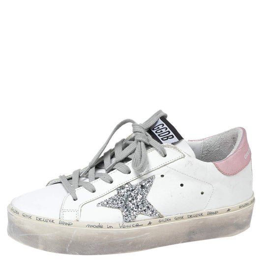 Original Golden Goose White Leather Superstar  Sneakers Size 35