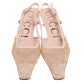 Original Gucci Rose Beige GG Embellished Mesh Slingback Pumps Size 36 (Never Used)