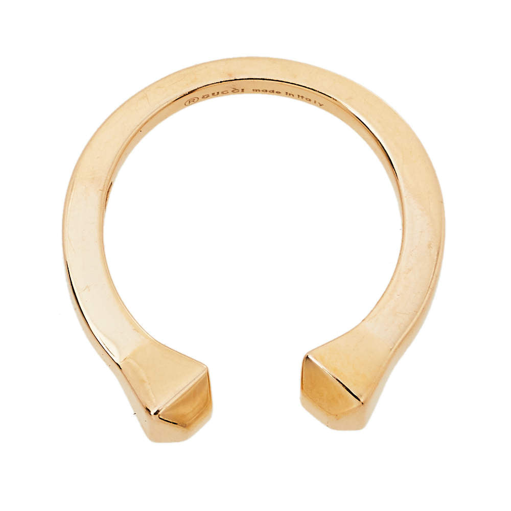 Original Gucci 18K Yellow Gold Chiodo Ring Size EU 54