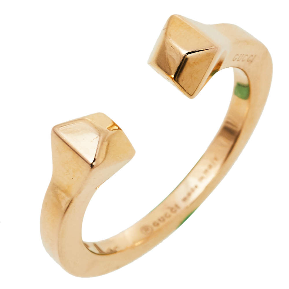 Original Gucci 18K Yellow Gold Chiodo Ring Size EU 54