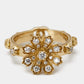 Original Gucci Flora Diamonds 18k Yellow Gold Ring Size 57