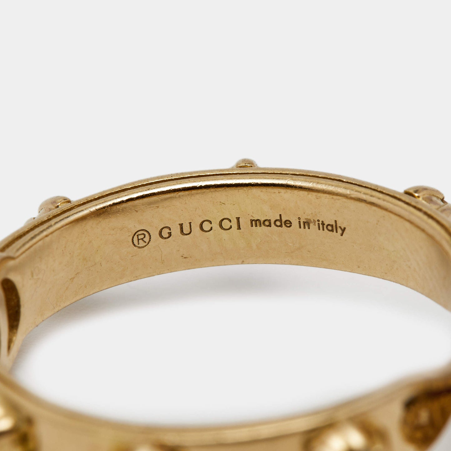 Original Gucci Flora Diamonds 18k Yellow Gold Ring Size 57